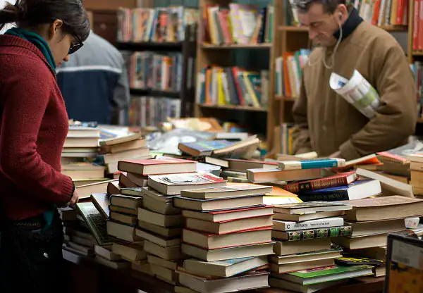 Reader searching through an online ebook library